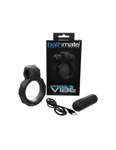 Bathmate Maximus VIBE - ерекційне кільце зі знімною віброкулею, 4.5 см (чорний) - купити в Києві, Україні